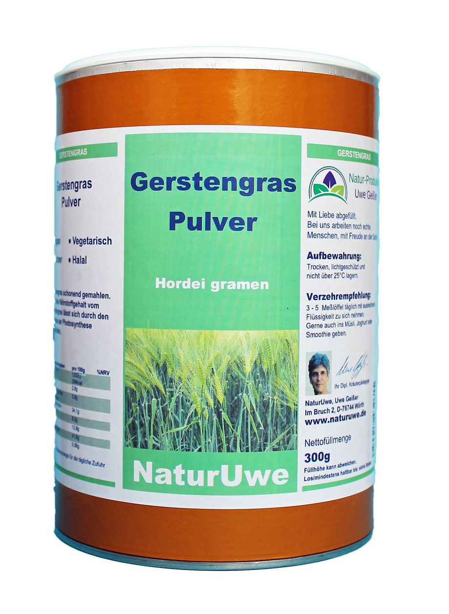 Gerstengras Pulver 300g Dose - NaturUwe